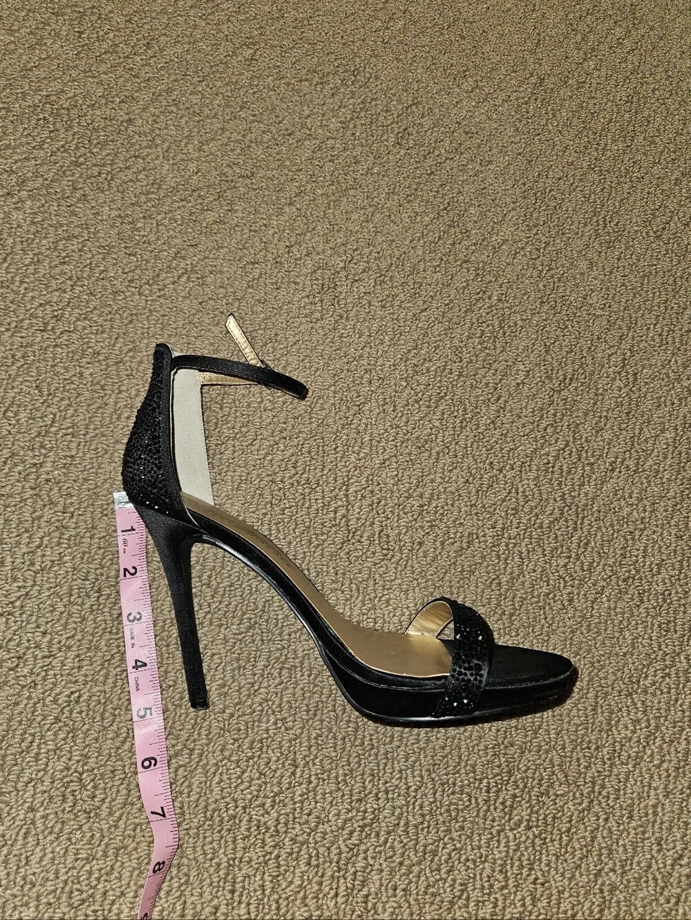 Badgley Mischka Black Women's High Heel Sandals with Ankle Strap